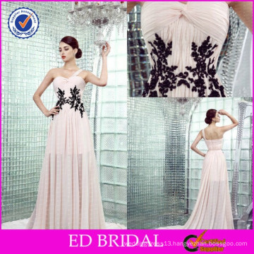 ED-YH2446 One-shoulder Sexy Two Color Black Lace Evening Night Gowns
